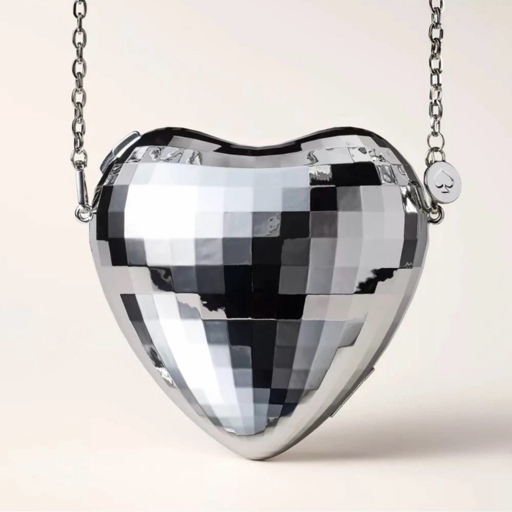 kate spade Silver Heart Clutch